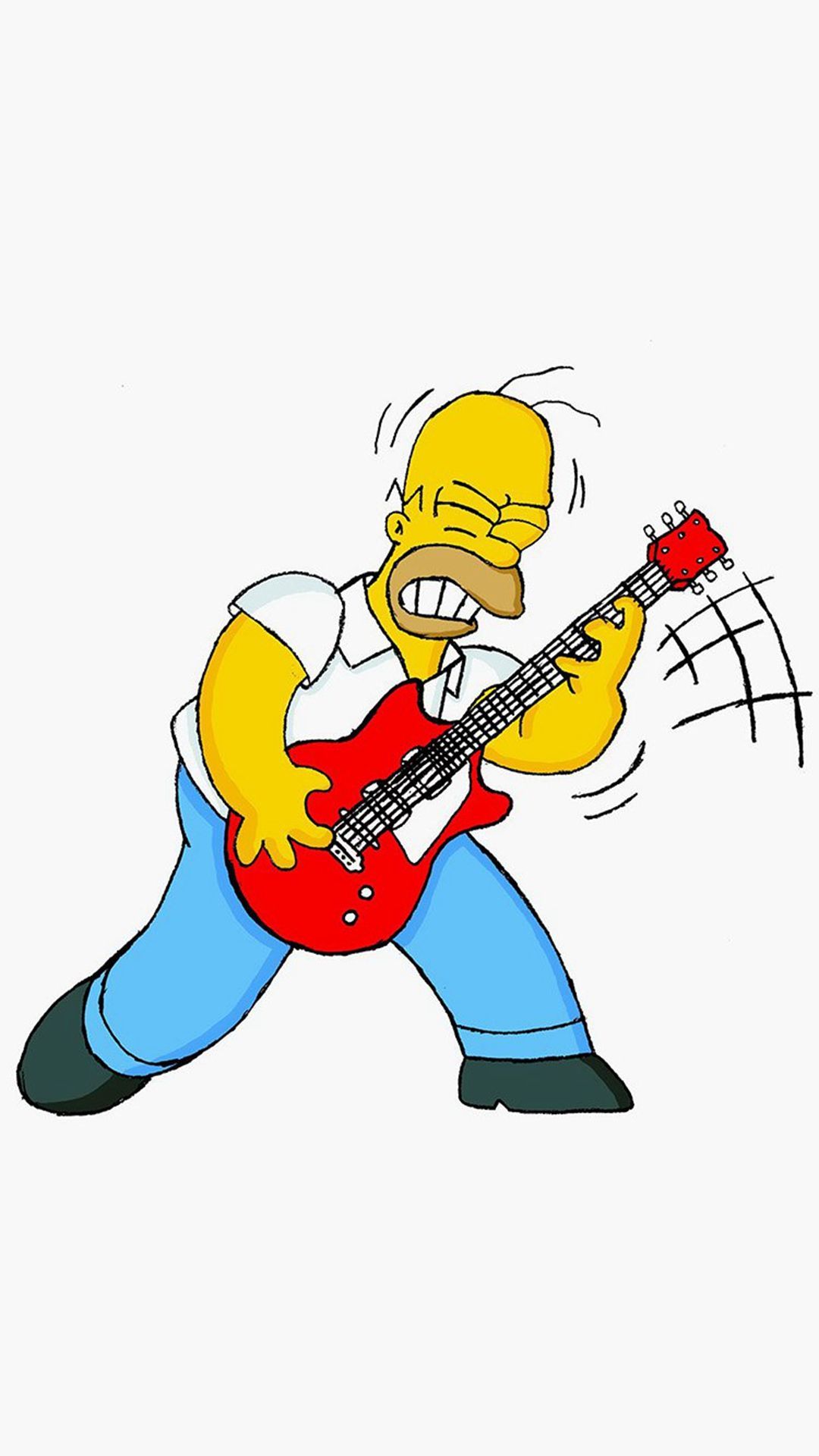 Homer Simpson Guitarra Ilustración de dibujos animados Arte #iPhone # 6 #plus