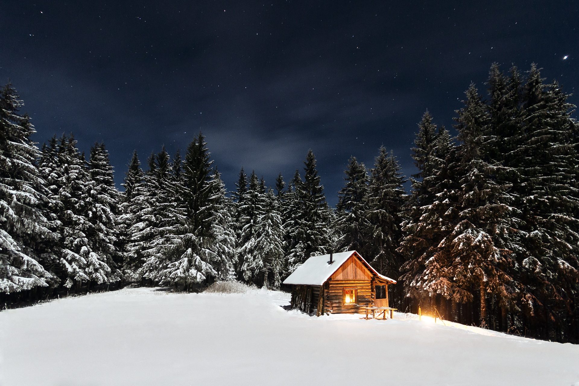 Descargar Winter Cabin Wallpapers Full HD gratis