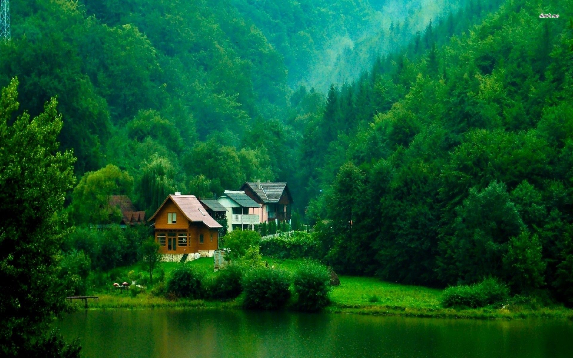 Descarga gratuita Cabins on the lakeside Transylvania wallpaper World