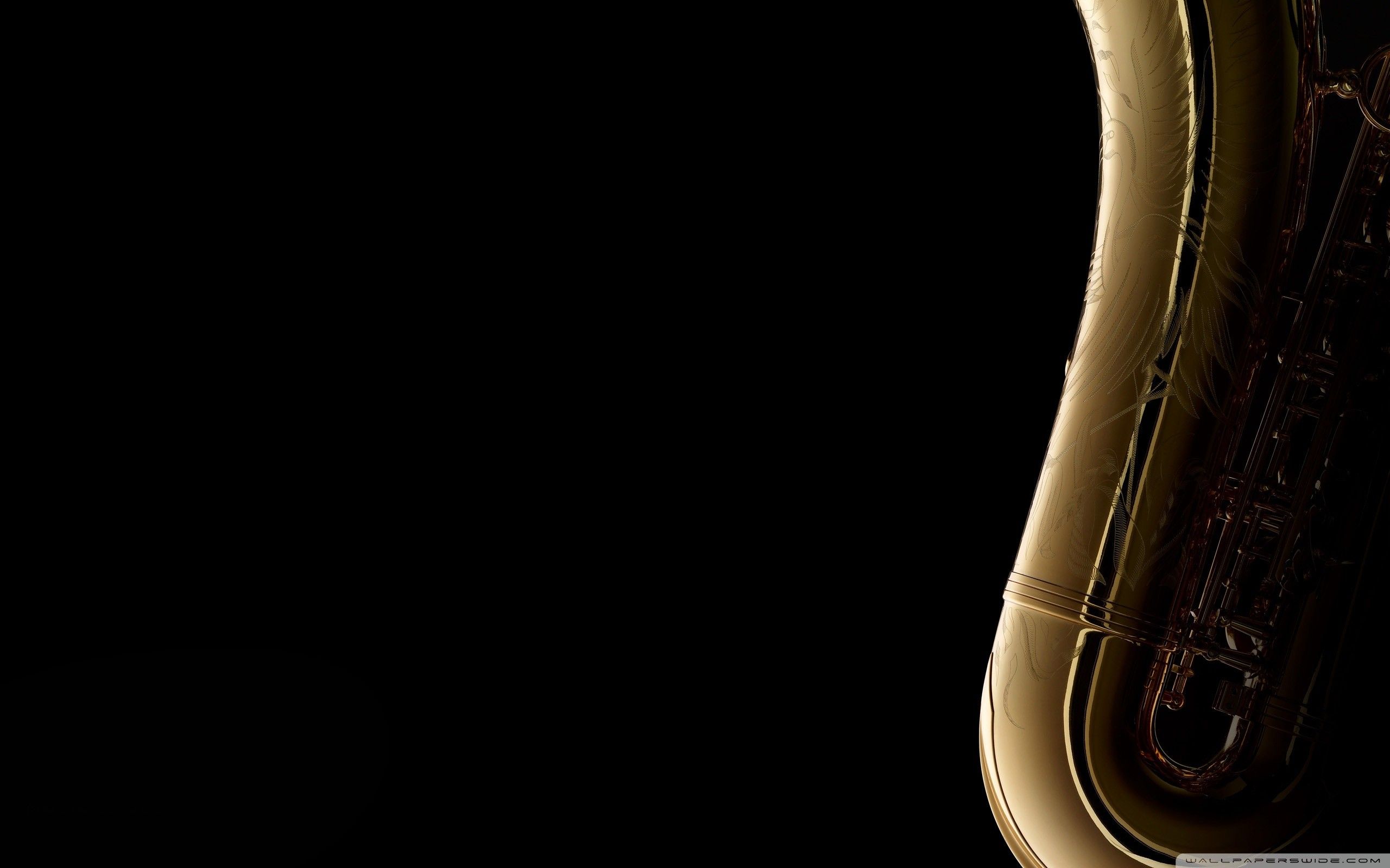 Fondo de pantalla de Saxofón sobre fondo negro - simplechurch.us