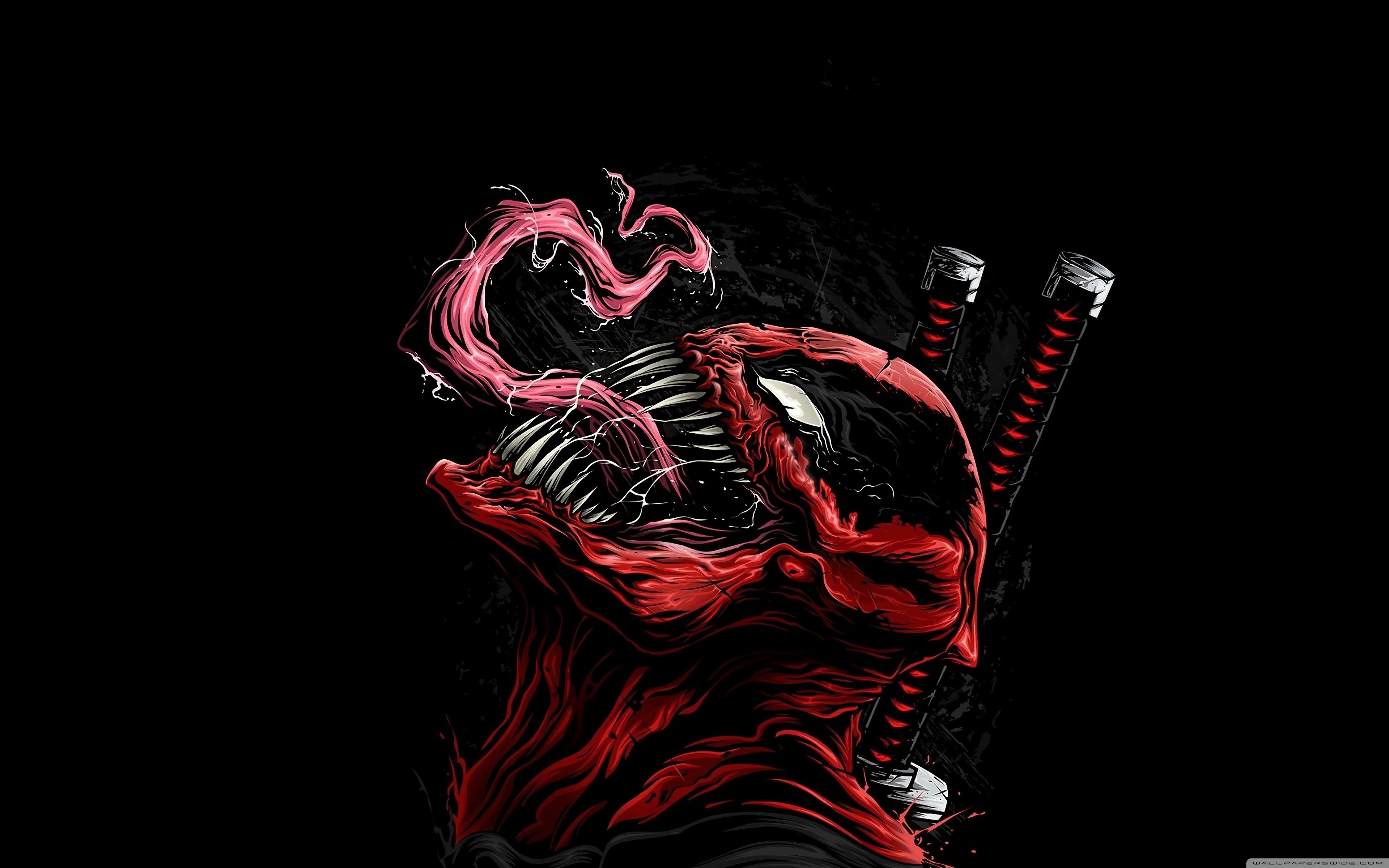 Deadpool Venom Illustration Artwork Comics ❤ 4K HD Desktop