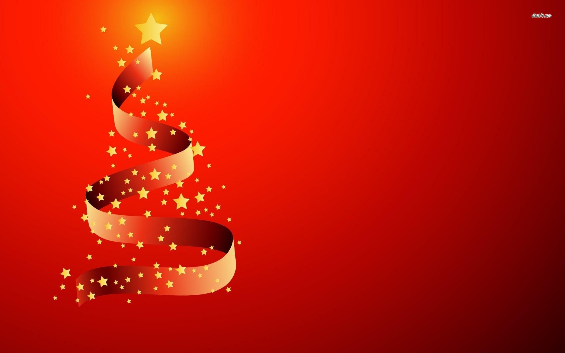 Fondo de pantalla de árbol de Navidad rojo minimalista - Fondos de pantalla de vacaciones - # 13203